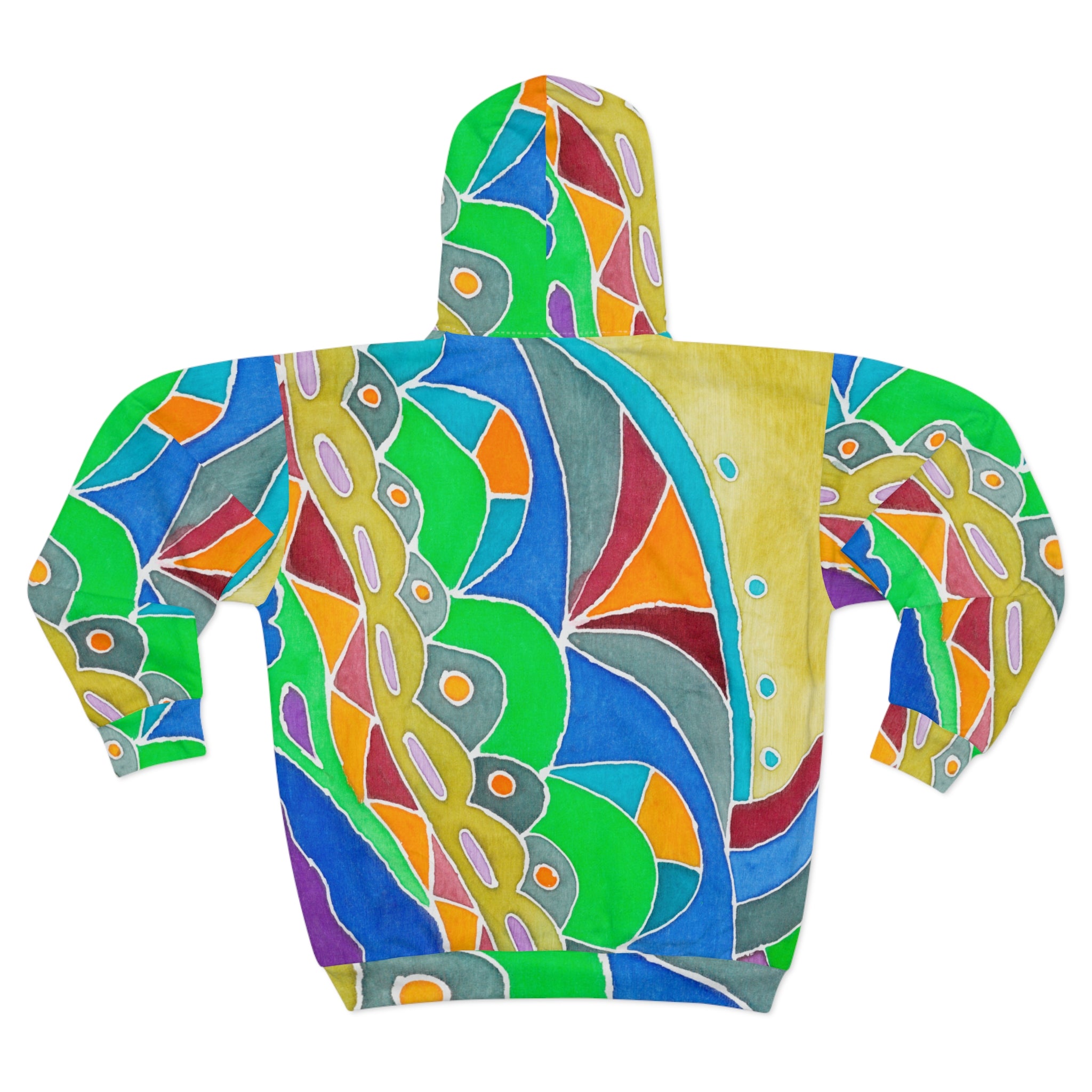 Colorful Unisex Zip Hoodie, Artistic AOP Zip-Up, Cozy Layer for Every Season, Perfect Gift for Art Lovers, Stylish & Comfortable