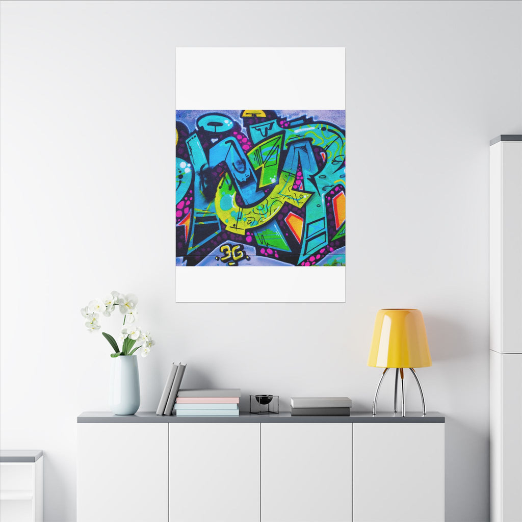 Graffiti Street Art Matte Canvas Print — Vibrant Urban Wall Art