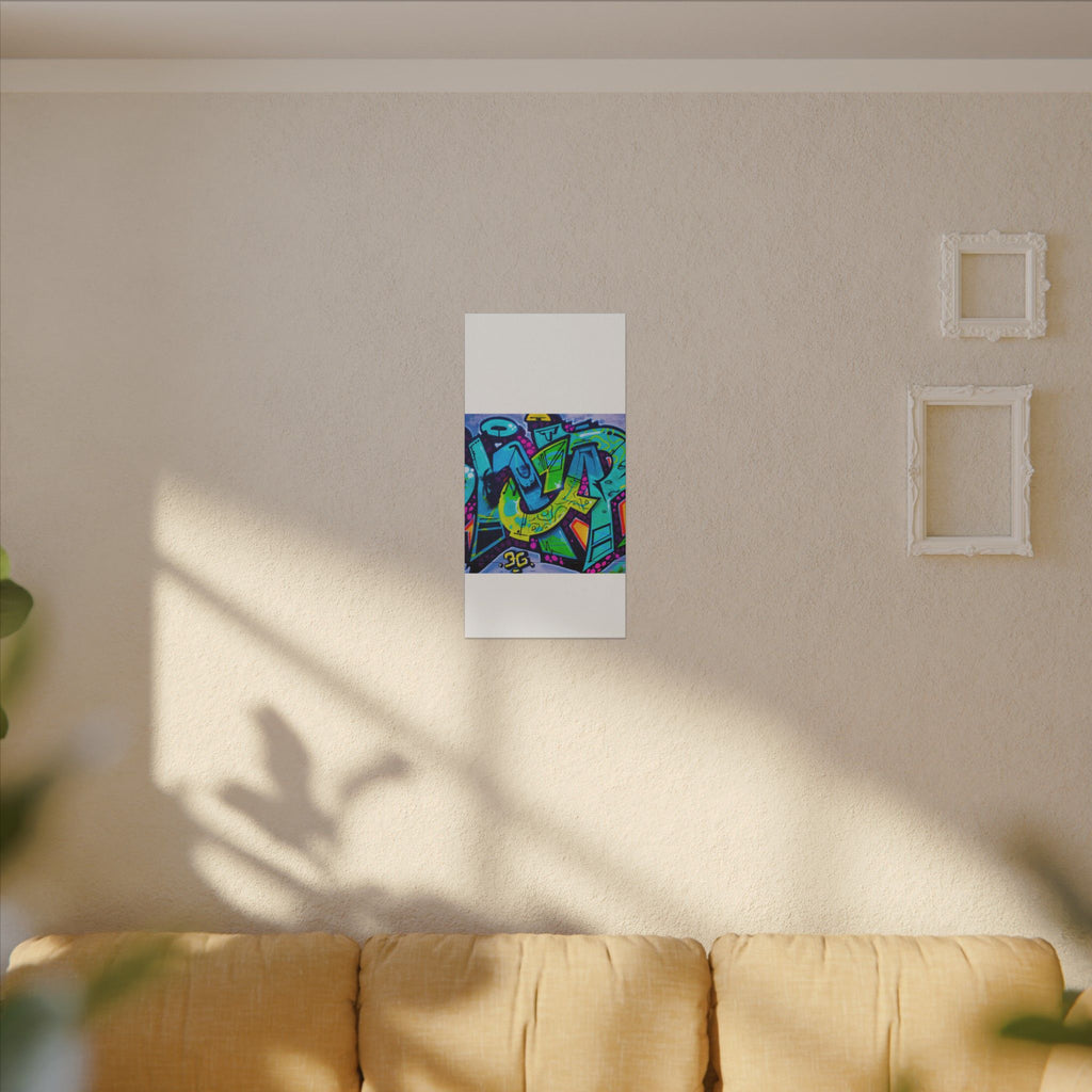 Graffiti Street Art Matte Canvas Print — Vibrant Urban Wall Art