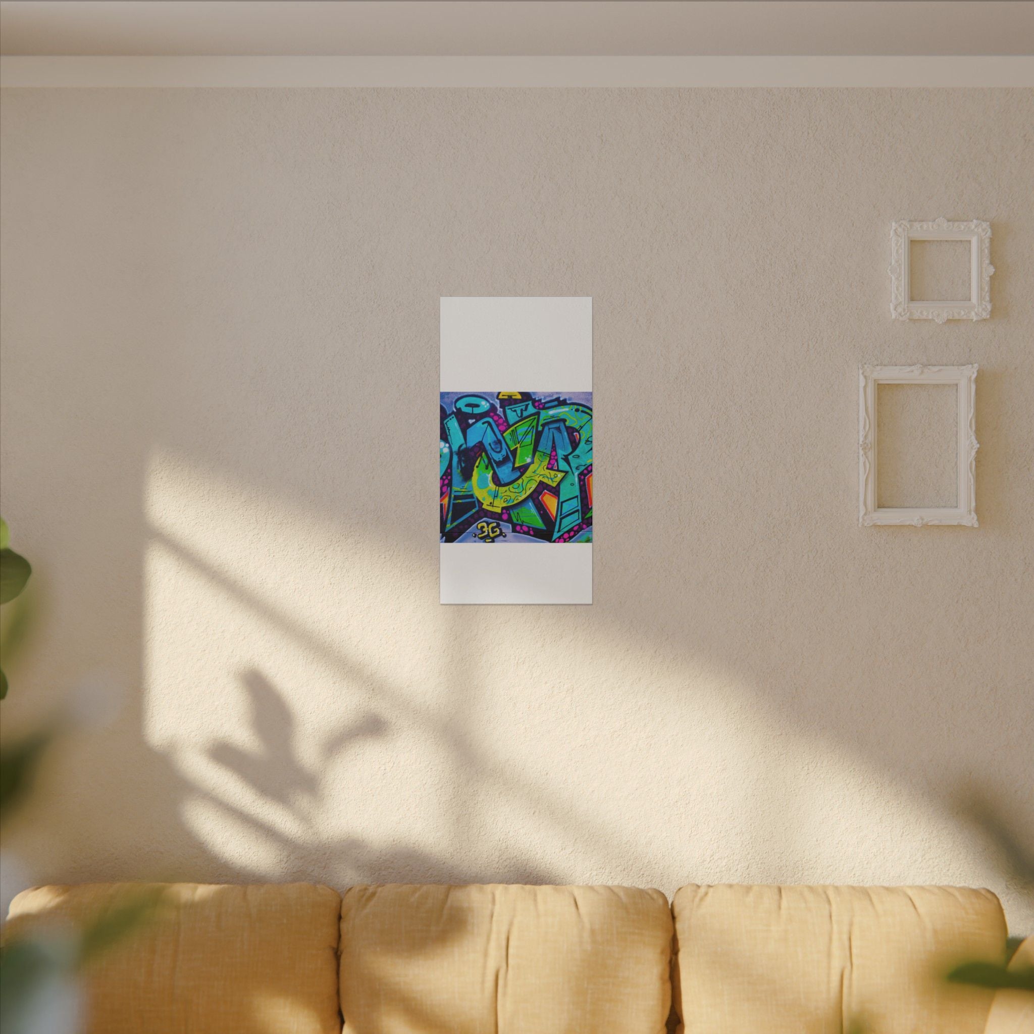 Graffiti Street Art Matte Canvas Print — Vibrant Urban Wall Art