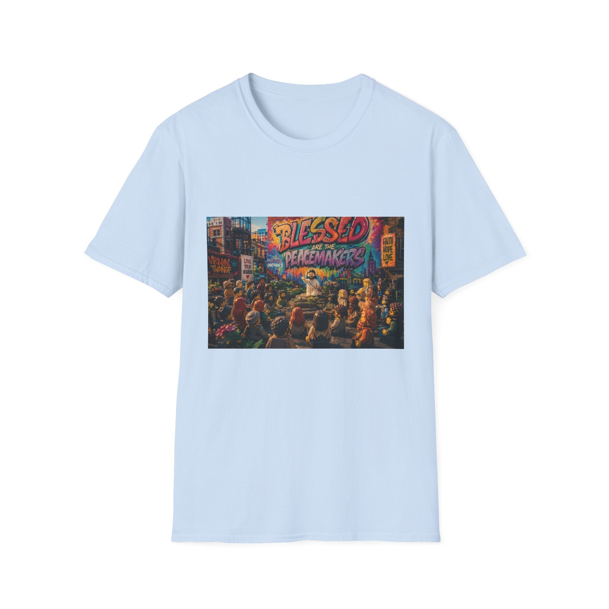Tiny Jesus — "Blessed Are the Peacemakers" Urban Street Art Graphic Tee