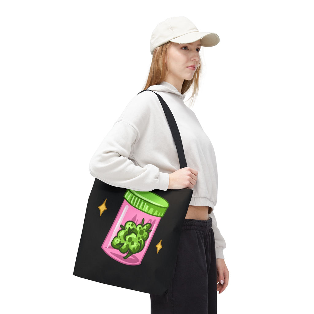 Vibrant Weed Tote Bag - Fun Cannabis Carryall for Partying, Gifts, Festivals, Eco-Friendly Shopping, Unique Statement Piece
