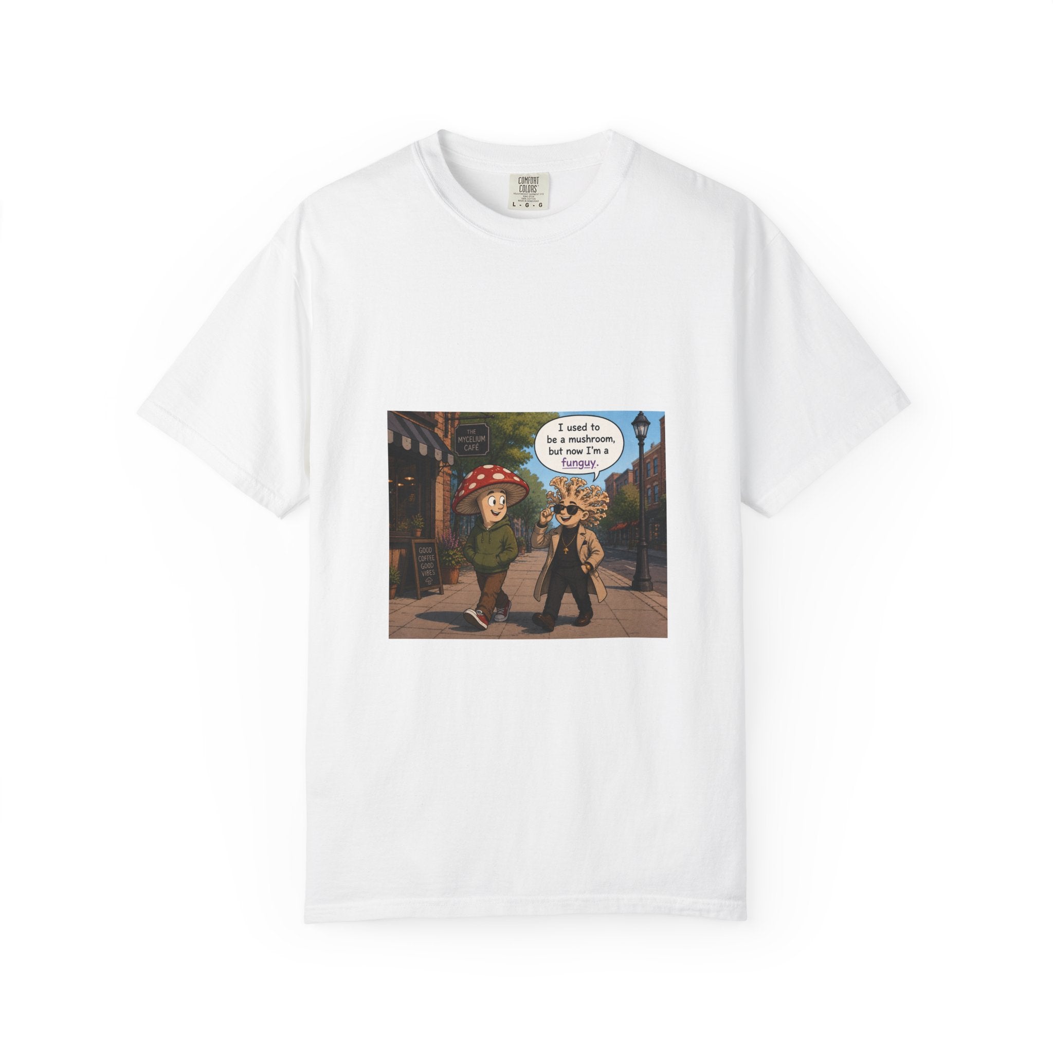 Mushroom to Funguy Graphic T-Shirt Mushroom - friends at the mycelium café Set 1