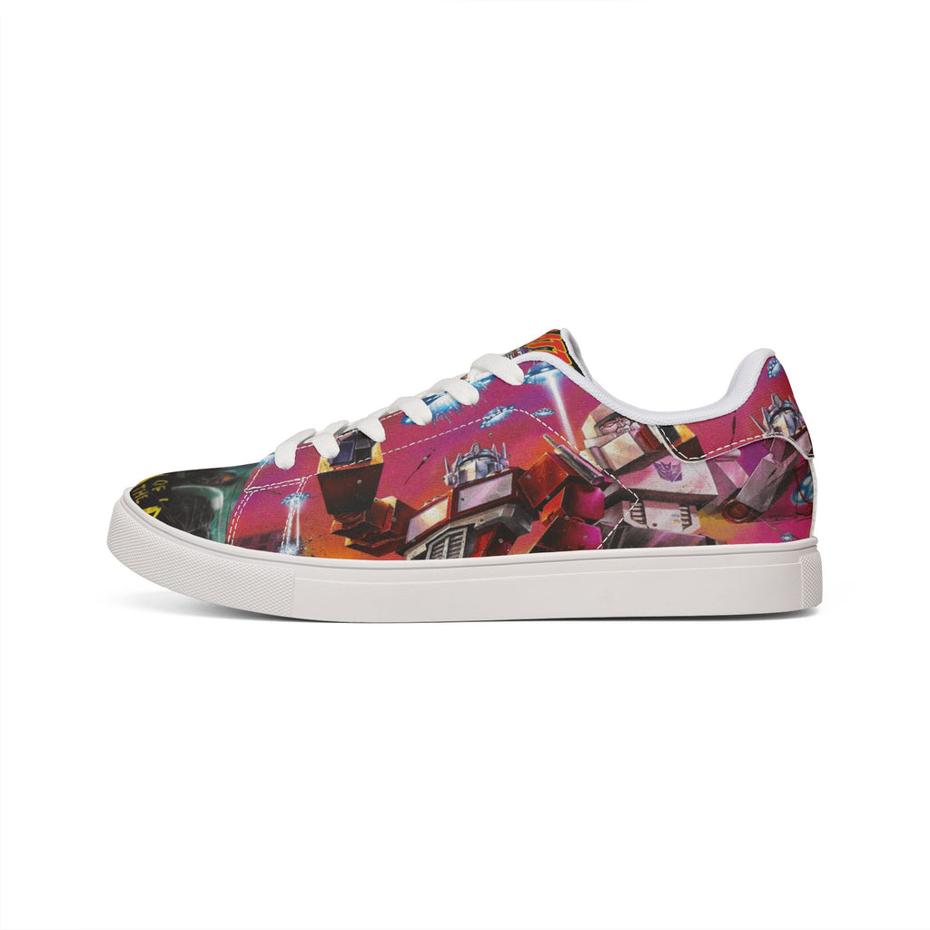 Low-Top Sneakers — Mars Attack Comic Leather Sneakers for Men