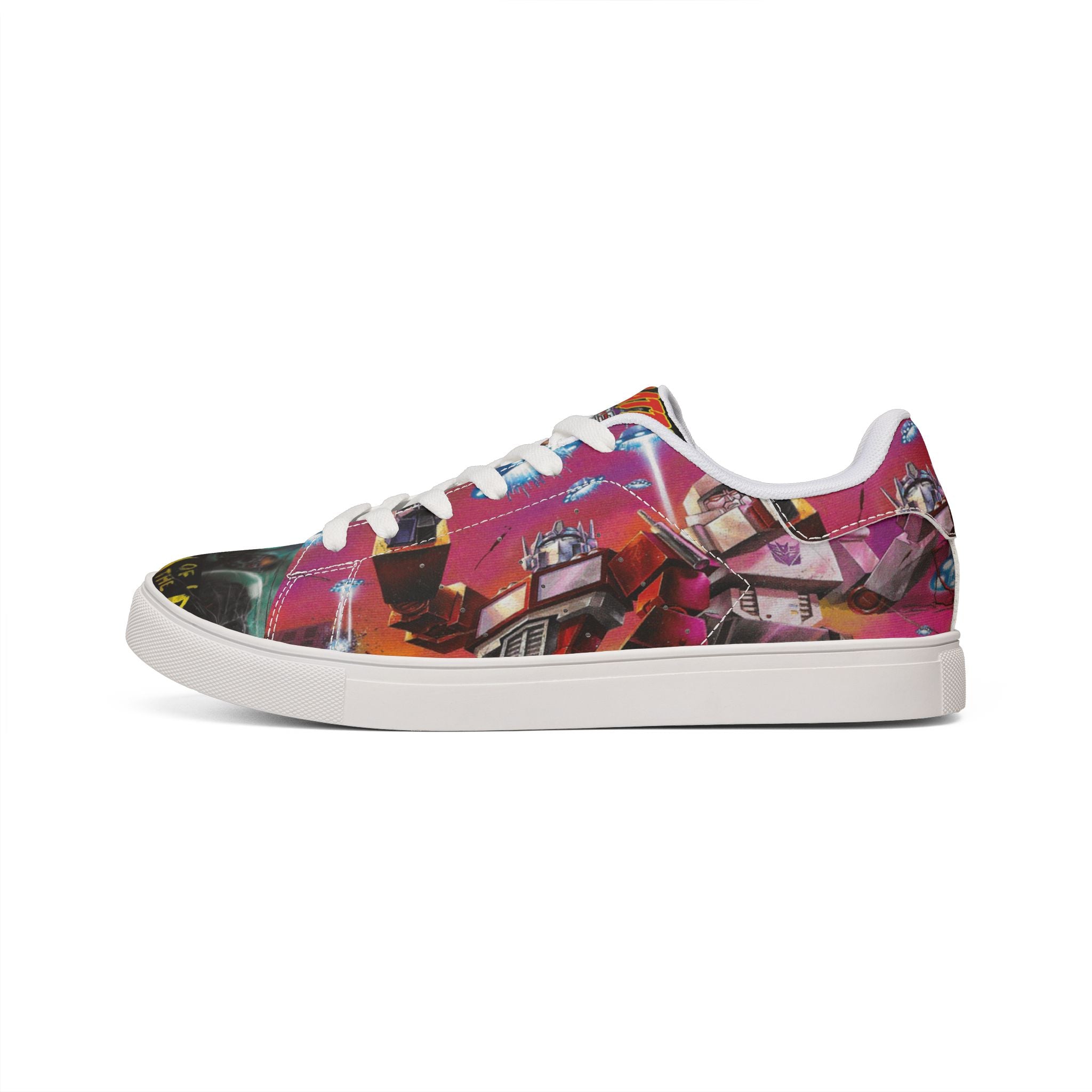 Low-Top Sneakers — Mars Attack Comic Leather Sneakers for Men