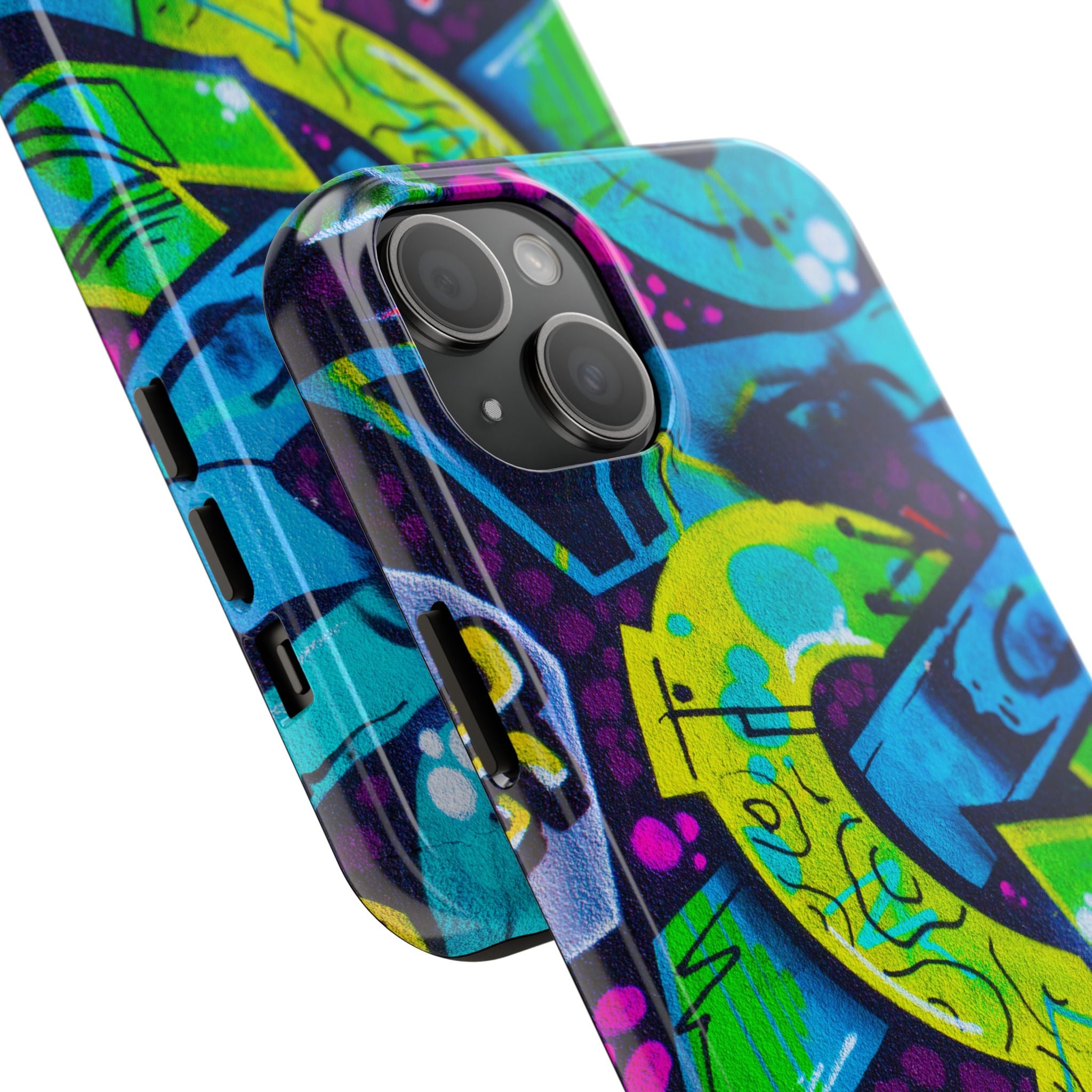 Vibrant Urban Tough Phone Case - Graffiti Design 1 for iPhones