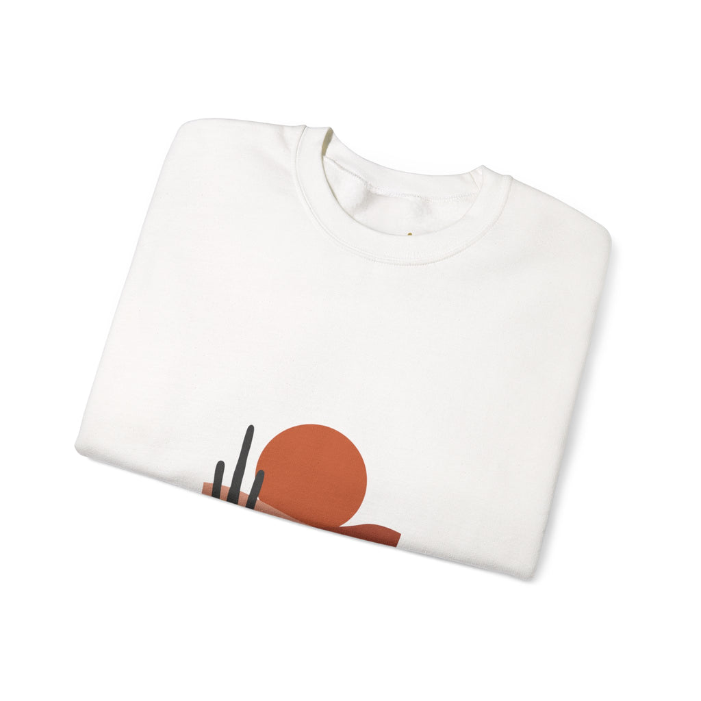 Desert Sunset Minimalist Mesa Sweatshirt | Southwestern adobe-inspired wall art