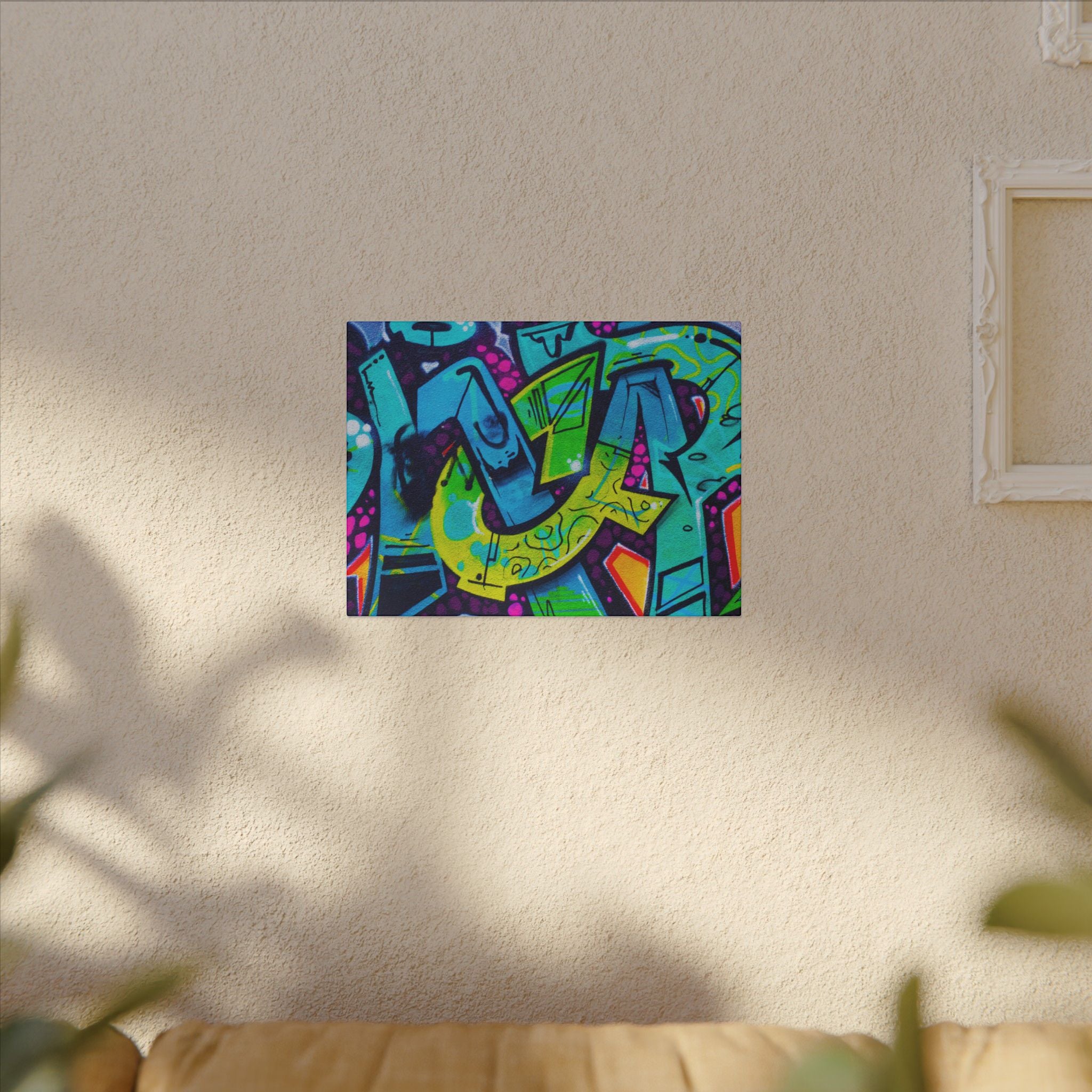 Graffiti Street Art Matte Canvas Print — Vibrant Urban Wall Art