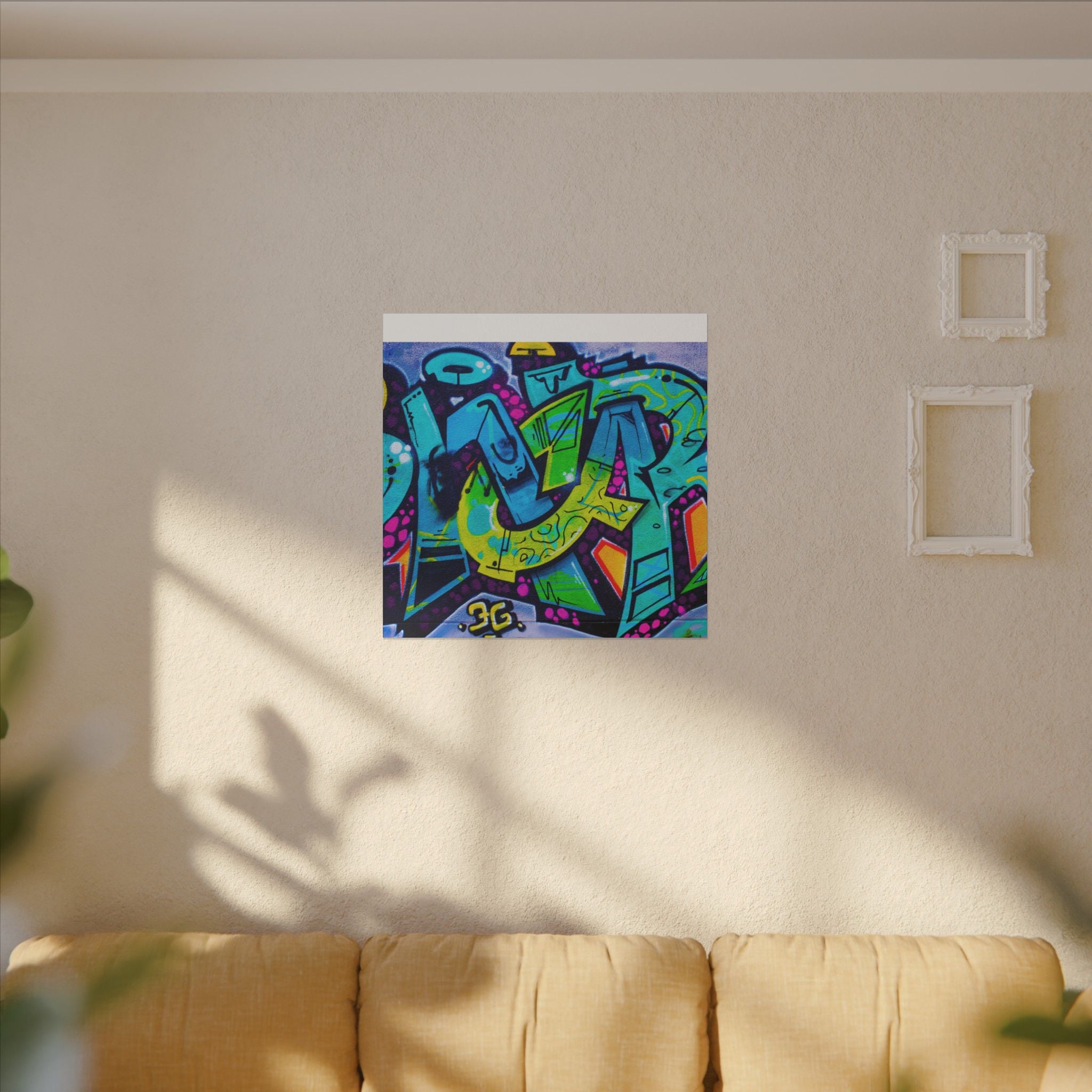 Graffiti Street Art Matte Canvas Print — Vibrant Urban Wall Art