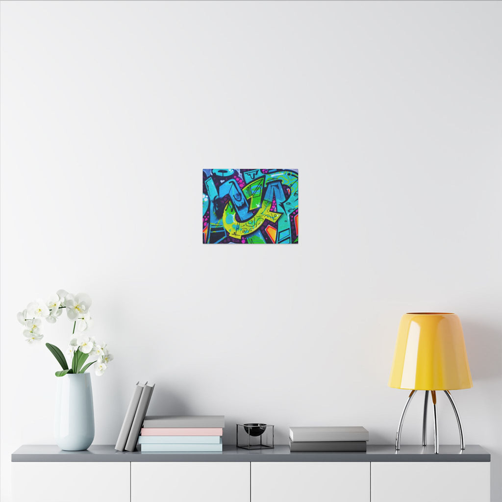 Graffiti Street Art Matte Canvas Print — Vibrant Urban Wall Art