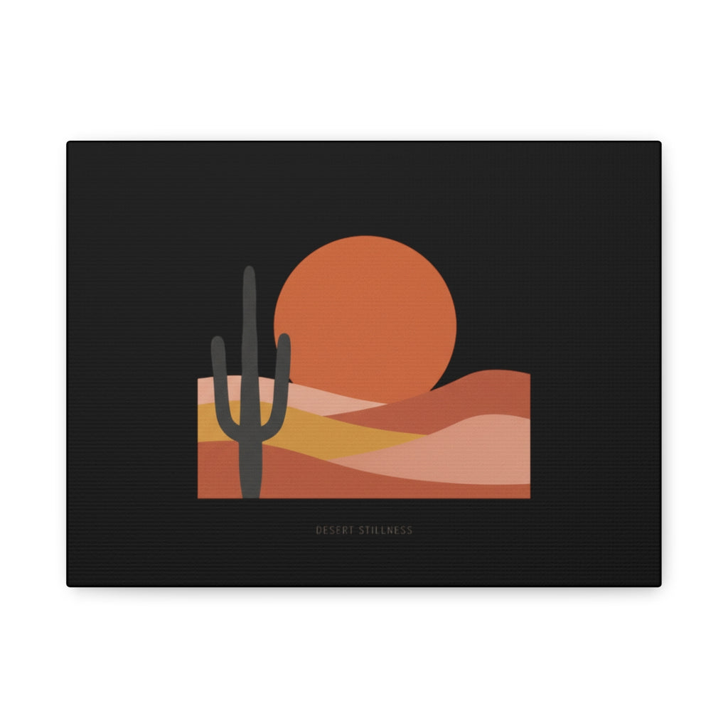 Desert Sunset Minimalist Mesa Canvas | Southwestern Wall Art, Adobe-Inspired Print