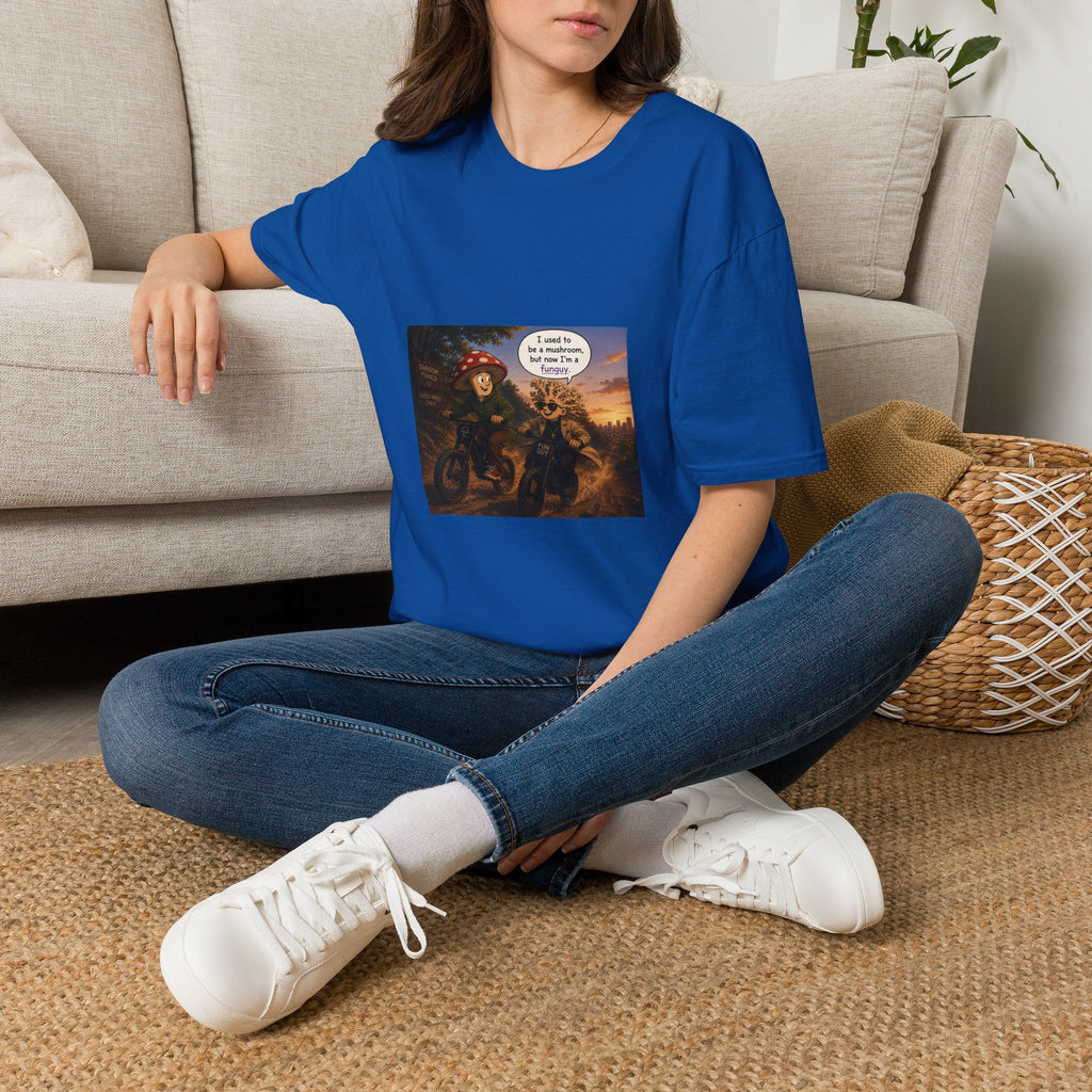 Mushroom Pun T-Shirt — "I used to be a mushroom, but now I’m fungi" Graphic Tee