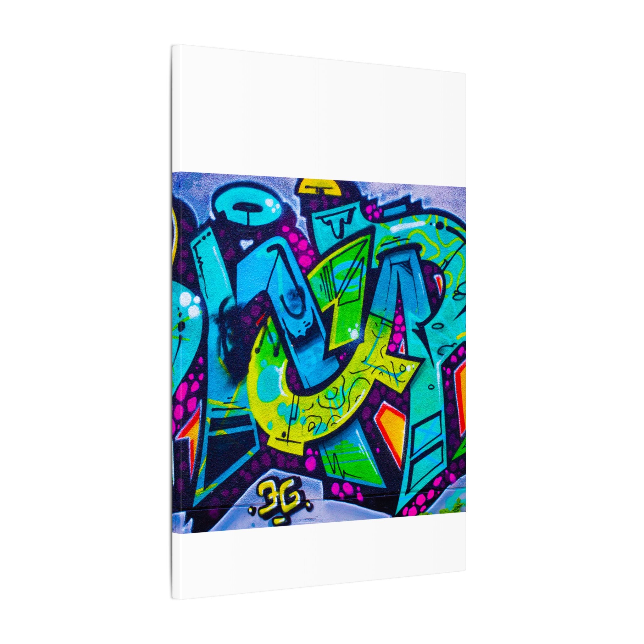Graffiti Street Art Matte Canvas Print — Vibrant Urban Wall Art