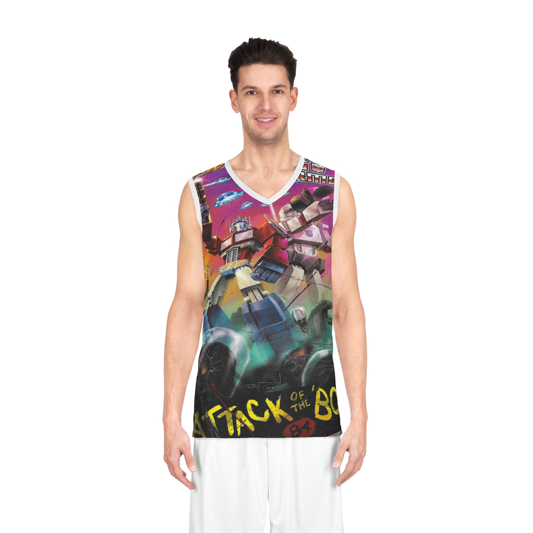 Mars Attacks Transformers Graphic Basketball Jersey