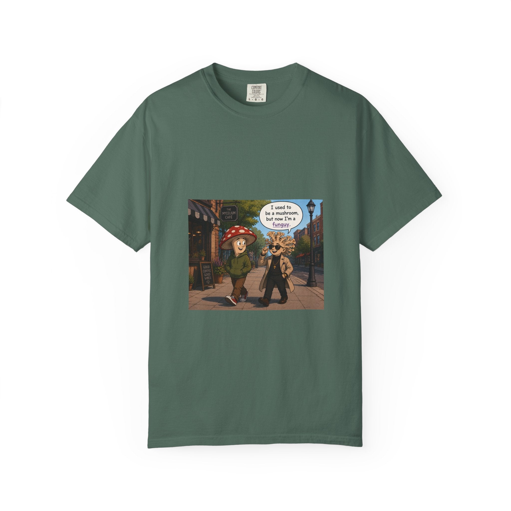Mushroom to Funguy Graphic T-Shirt Mushroom - friends at the mycelium café Set 1