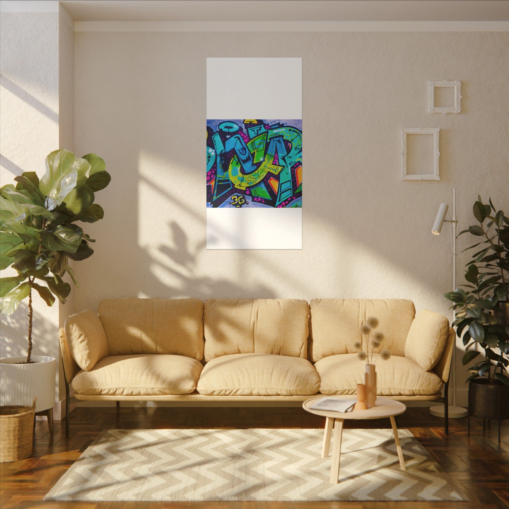 Graffiti Street Art Matte Canvas Print — Vibrant Urban Wall Art