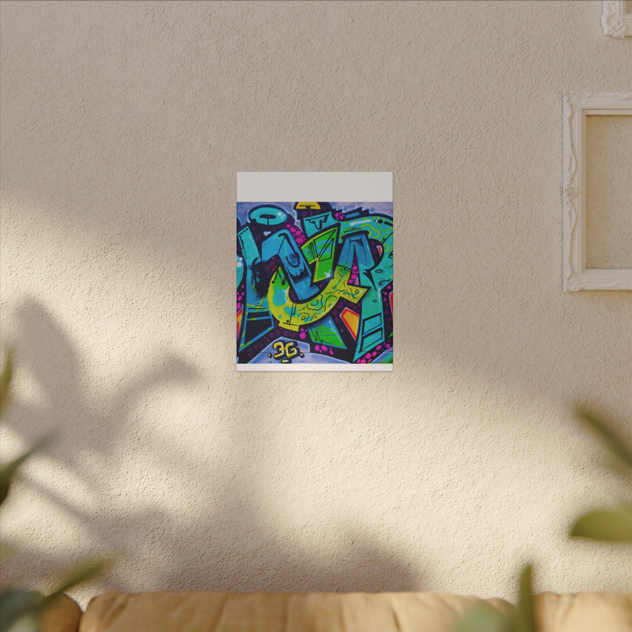 Graffiti Street Art Matte Canvas Print — Vibrant Urban Wall Art