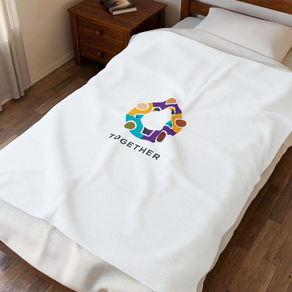 Solidarity Circle Together blanket | equality icon, minimal feminist design