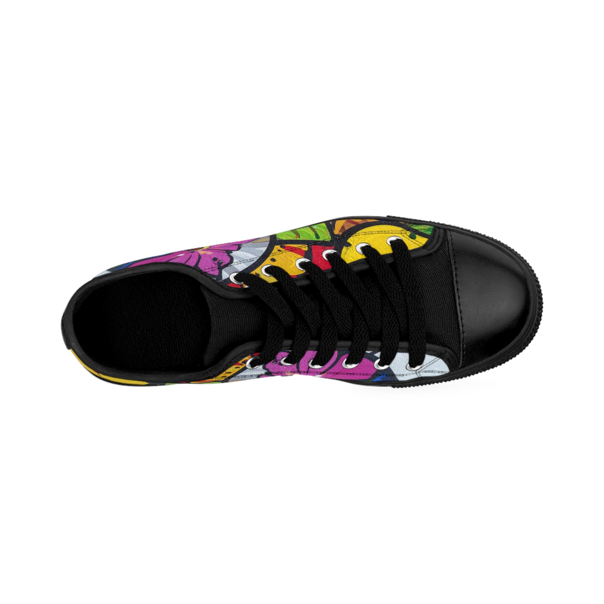 Vibrant Women's Sneakers with Colorful Graffiti Design 3