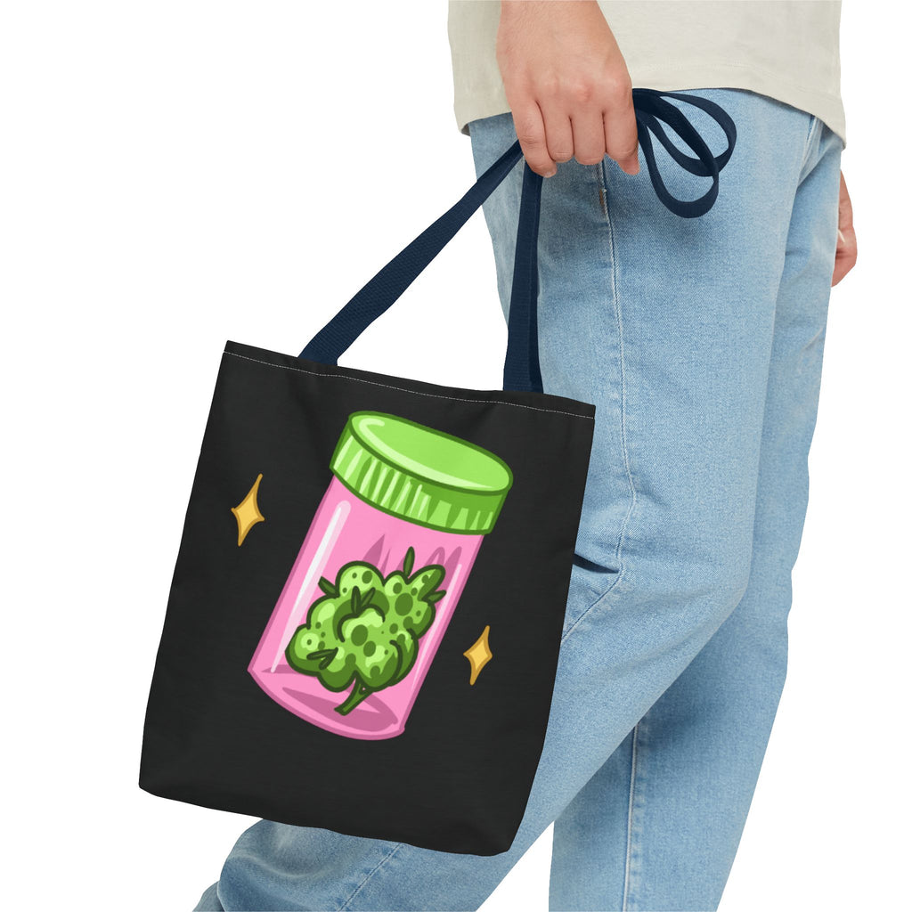 Vibrant Weed Tote Bag - Fun Cannabis Carryall for Partying, Gifts, Festivals, Eco-Friendly Shopping, Unique Statement Piece