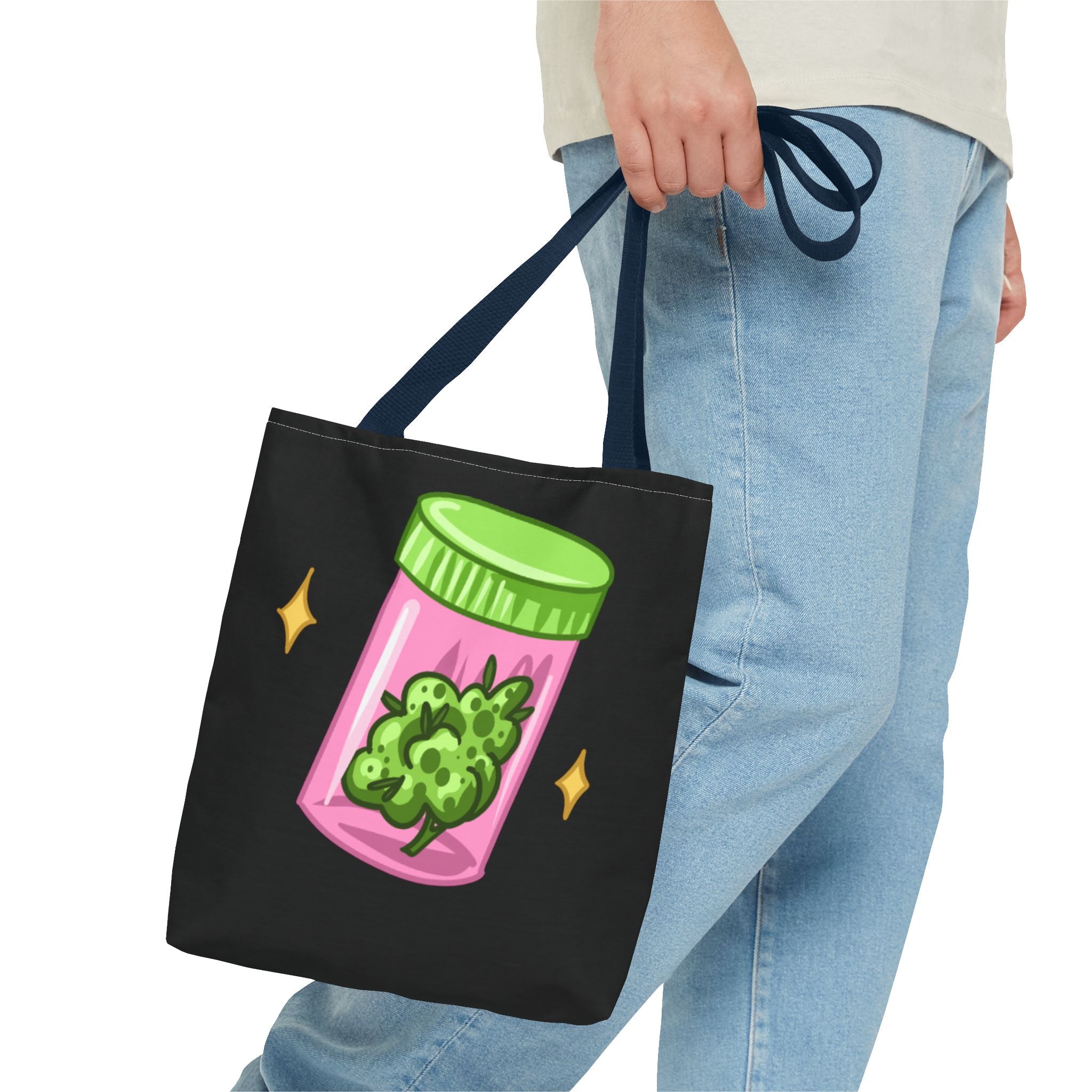 Vibrant Weed Tote Bag - Fun Cannabis Carryall for Partying, Gifts, Festivals, Eco-Friendly Shopping, Unique Statement Piece