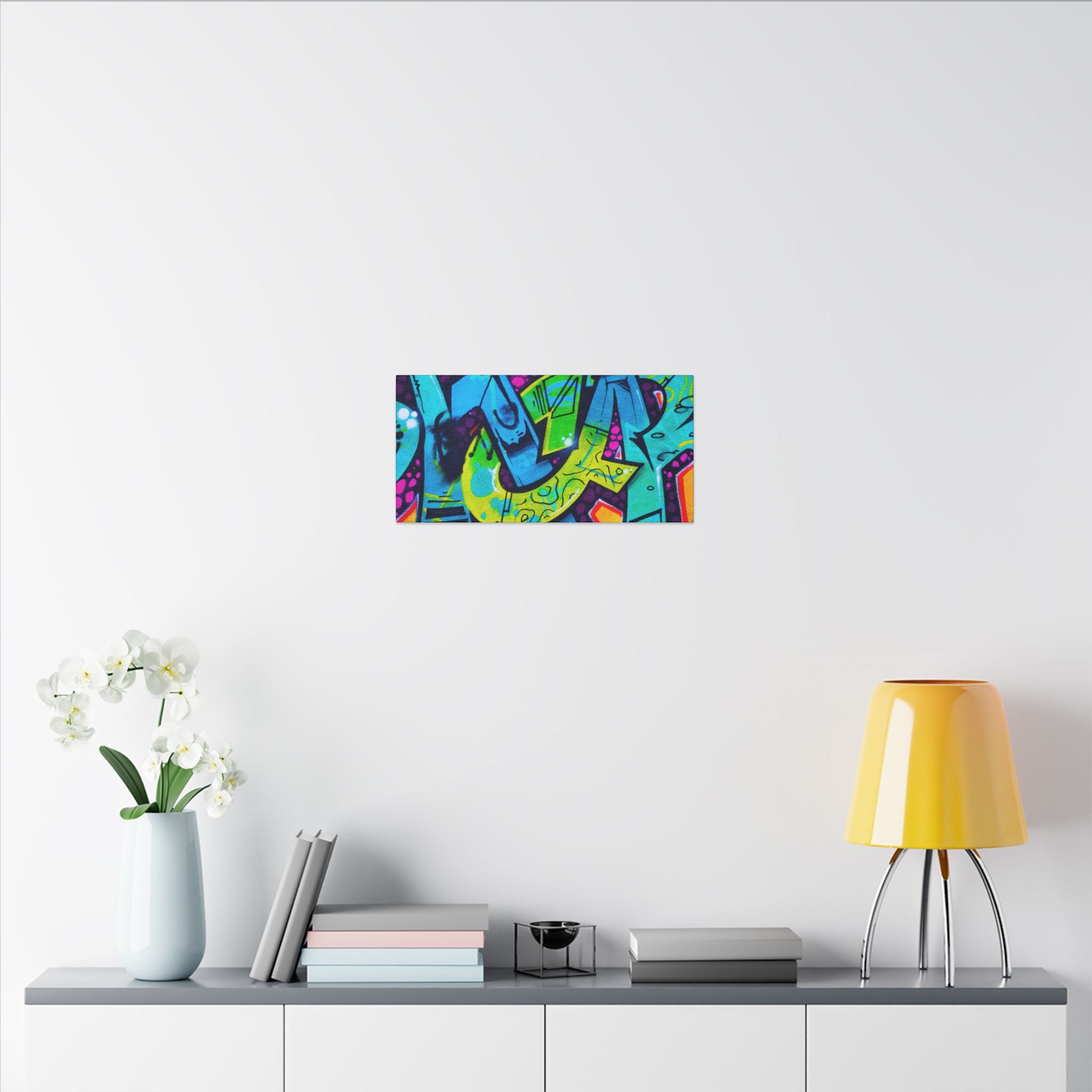 Graffiti Street Art Matte Canvas Print — Vibrant Urban Wall Art