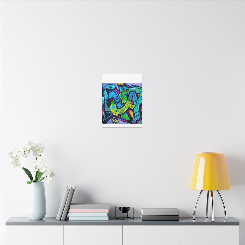 Graffiti Street Art Matte Canvas Print — Vibrant Urban Wall Art