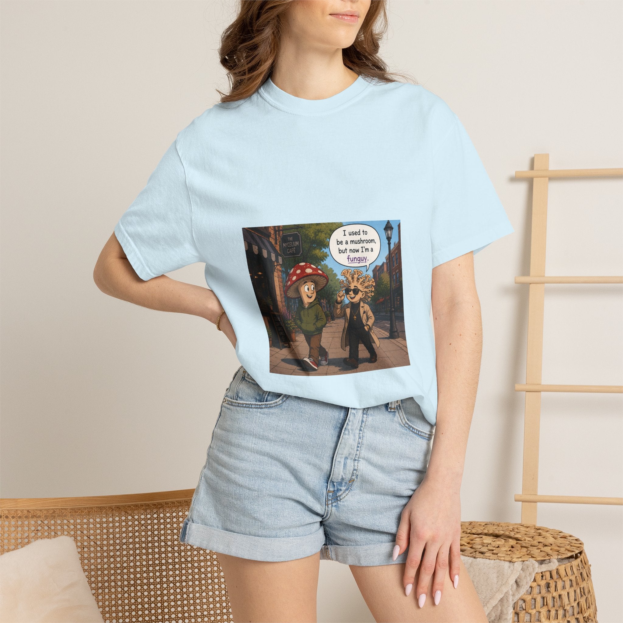 Mushroom to Funguy Graphic T-Shirt Mushroom - friends at the mycelium café Set 1