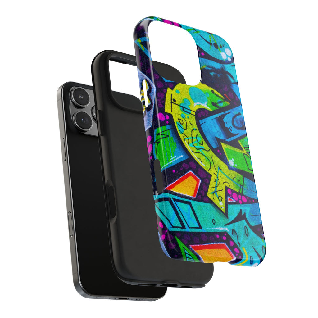 Vibrant Urban Tough Phone Case - Graffiti Design 1 for iPhones