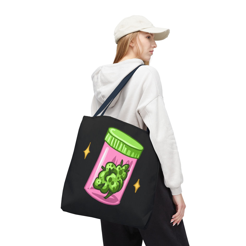 Vibrant Weed Tote Bag - Fun Cannabis Carryall for Partying, Gifts, Festivals, Eco-Friendly Shopping, Unique Statement Piece