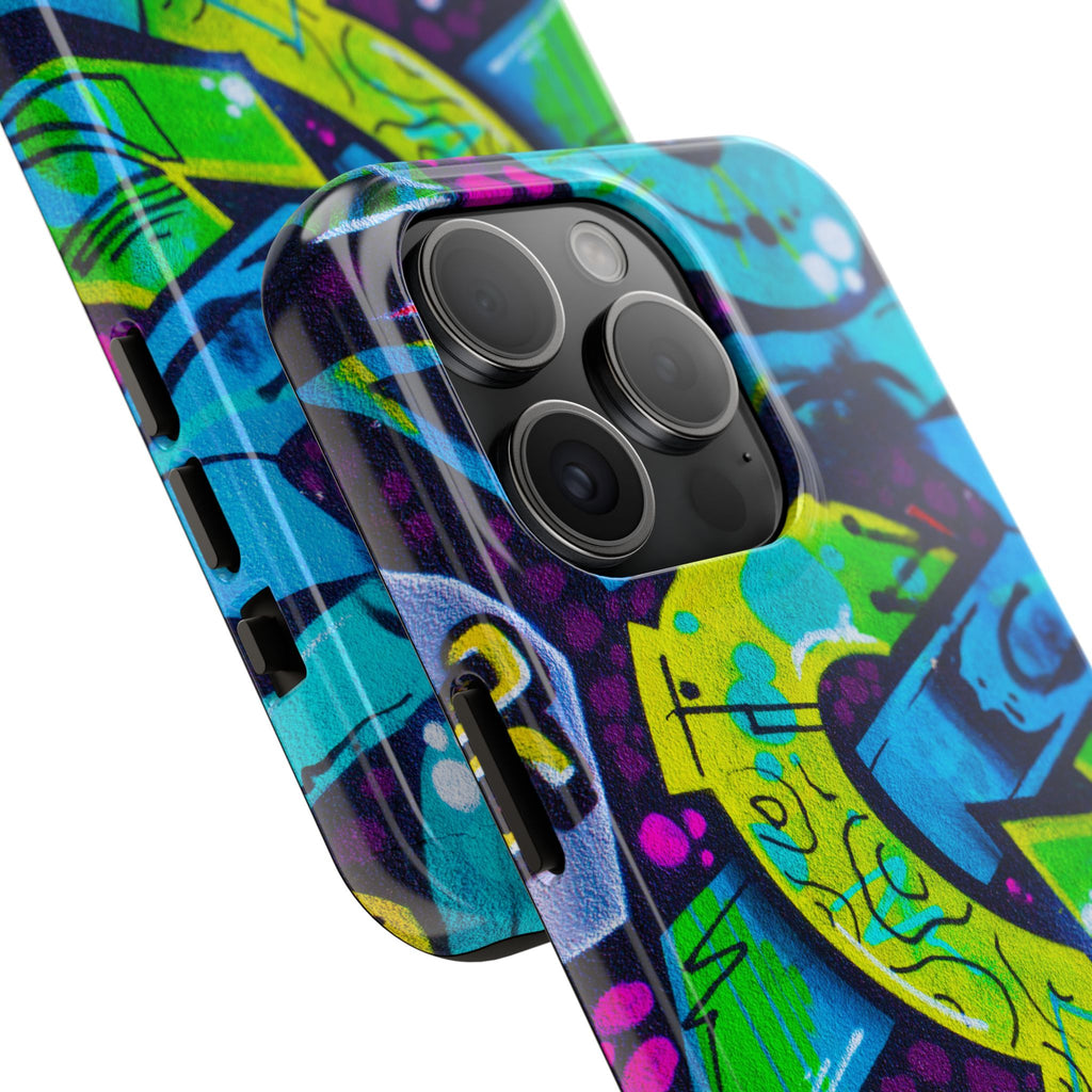 Vibrant Urban Tough Phone Case - Graffiti Design 1 for iPhones