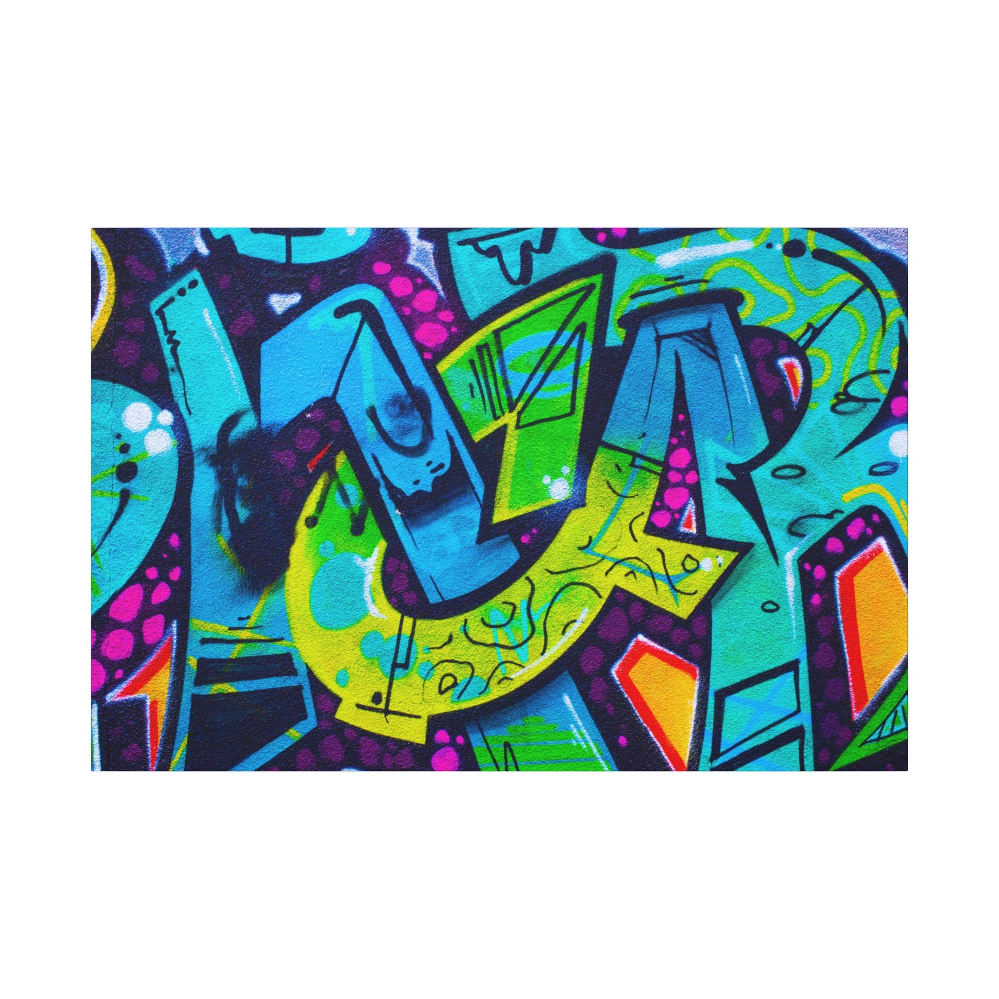 Graffiti Street Art Matte Canvas Print — Vibrant Urban Wall Art