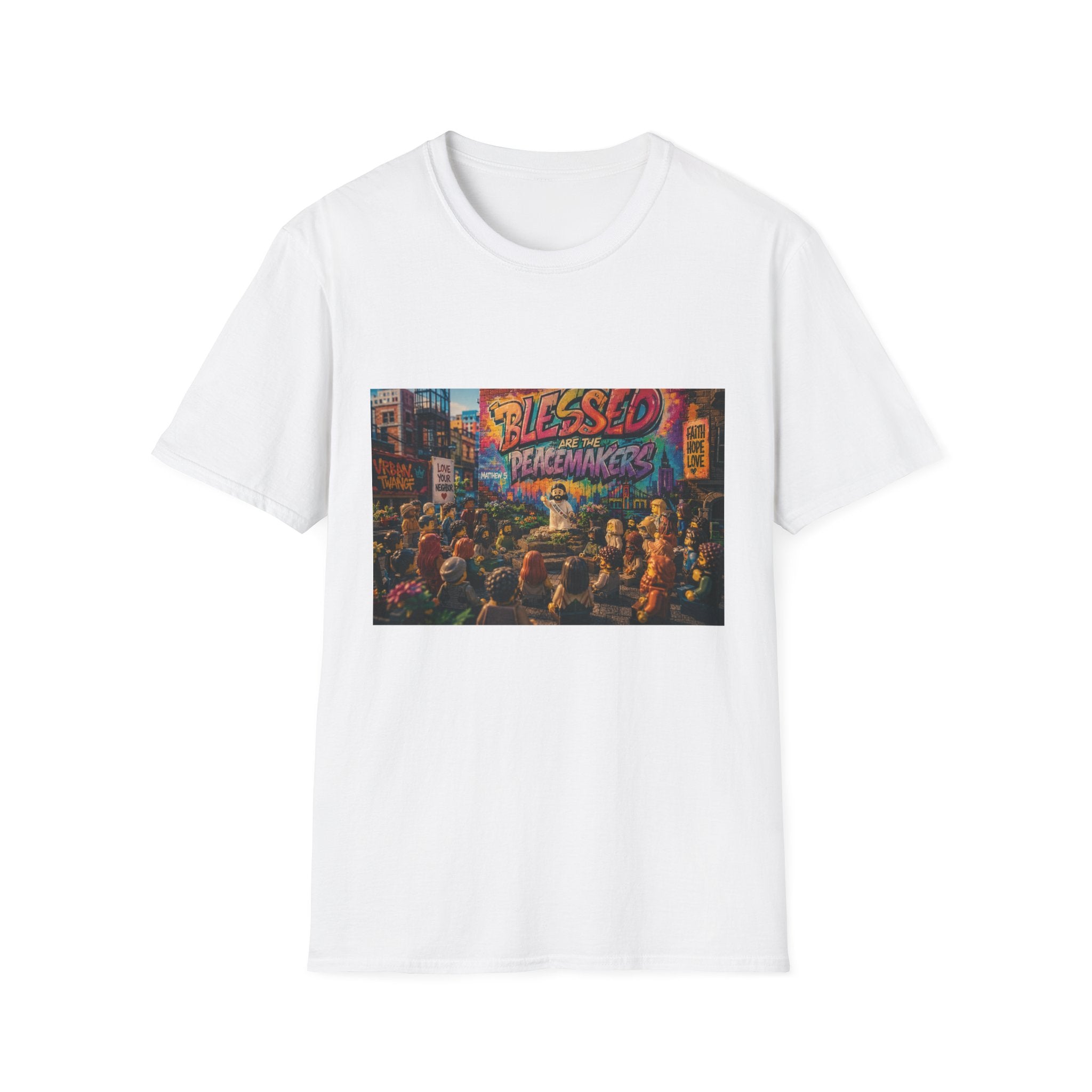 Tiny Jesus — "Blessed Are the Peacemakers" Urban Street Art Graphic Tee