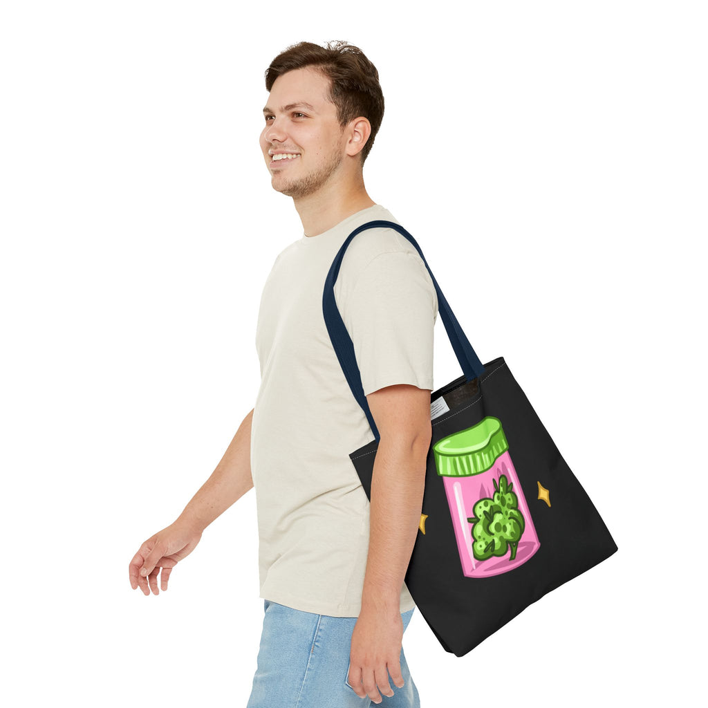 Vibrant Weed Tote Bag - Fun Cannabis Carryall for Partying, Gifts, Festivals, Eco-Friendly Shopping, Unique Statement Piece