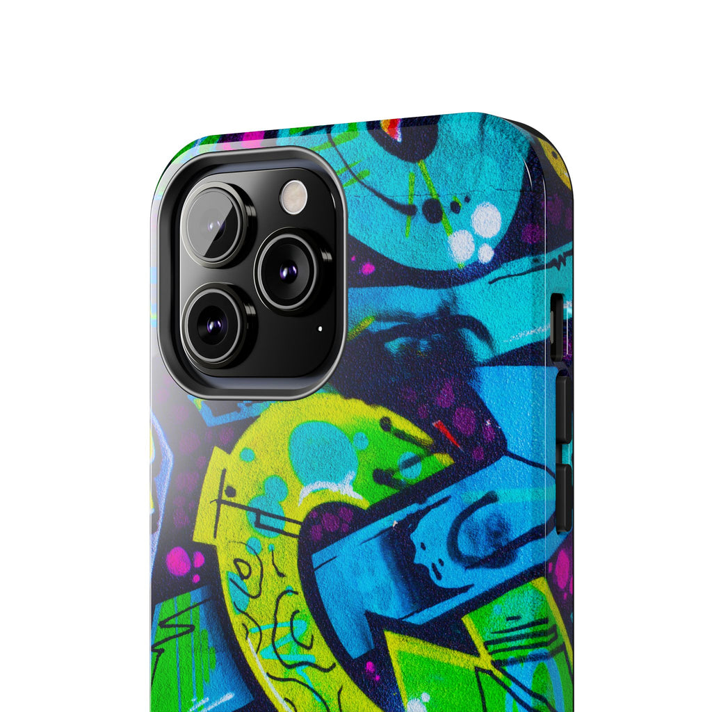 Vibrant Urban Tough Phone Case - Graffiti Design 1 for iPhones