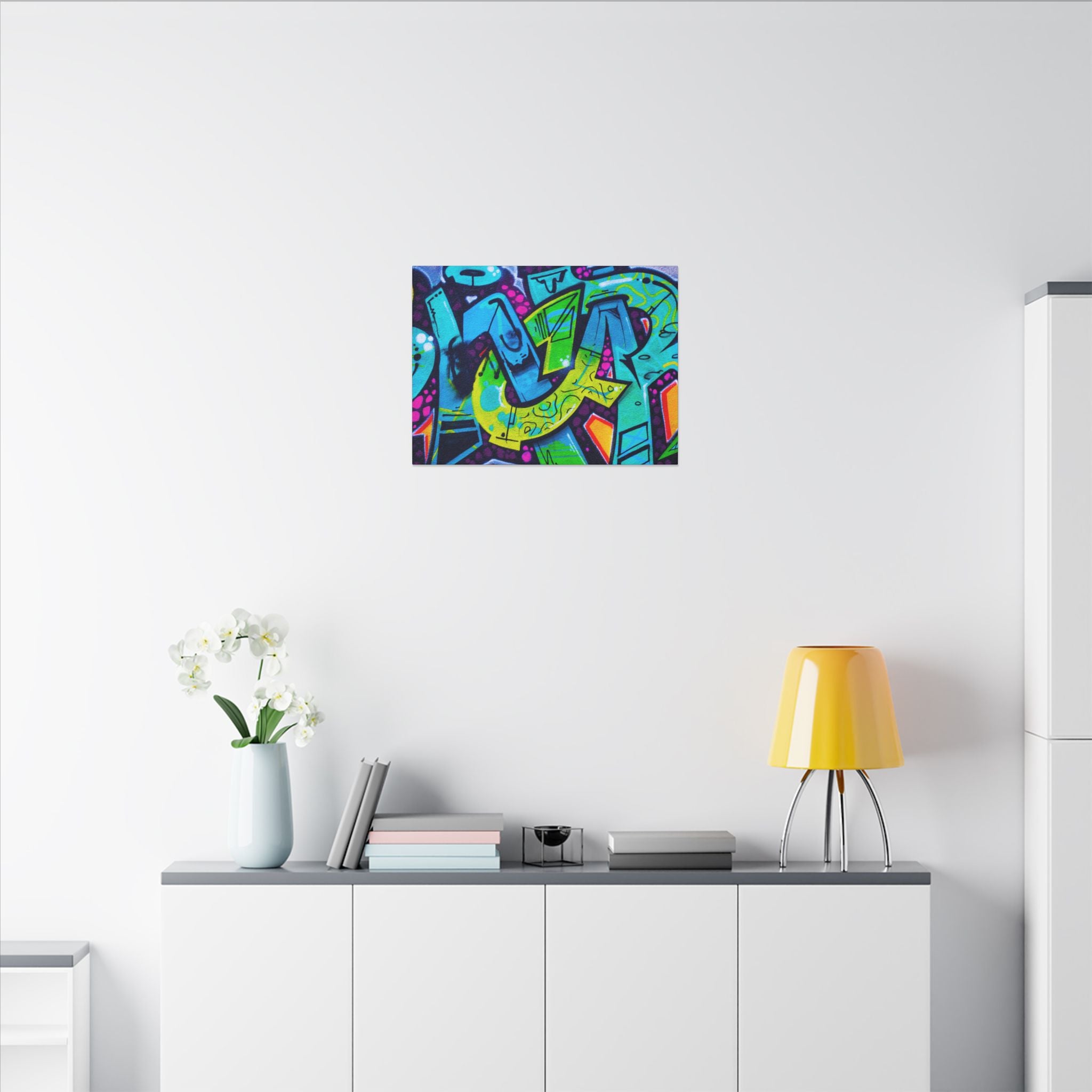 Graffiti Street Art Matte Canvas Print — Vibrant Urban Wall Art