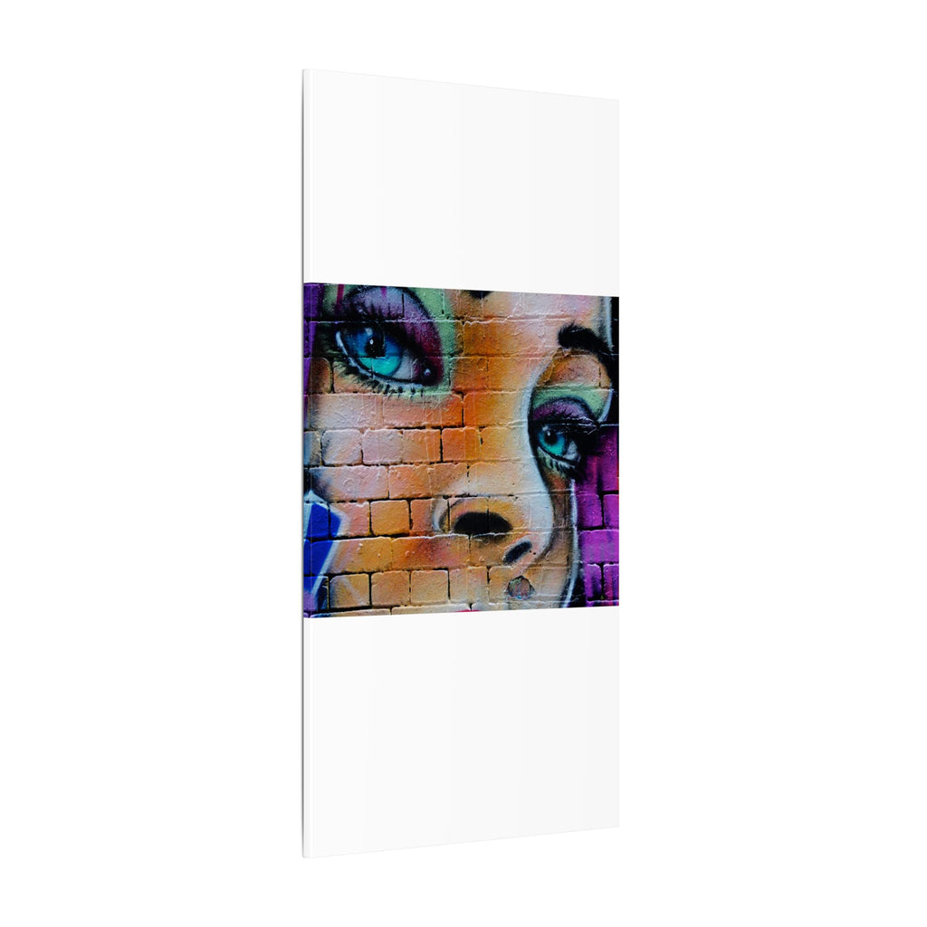 Graffiti Face Matte Canvas Print — Urban Street Art Portrait Wall Decor