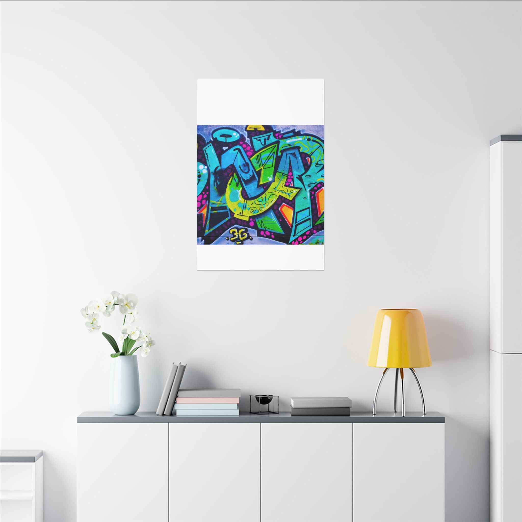 Graffiti Street Art Matte Canvas Print — Vibrant Urban Wall Art