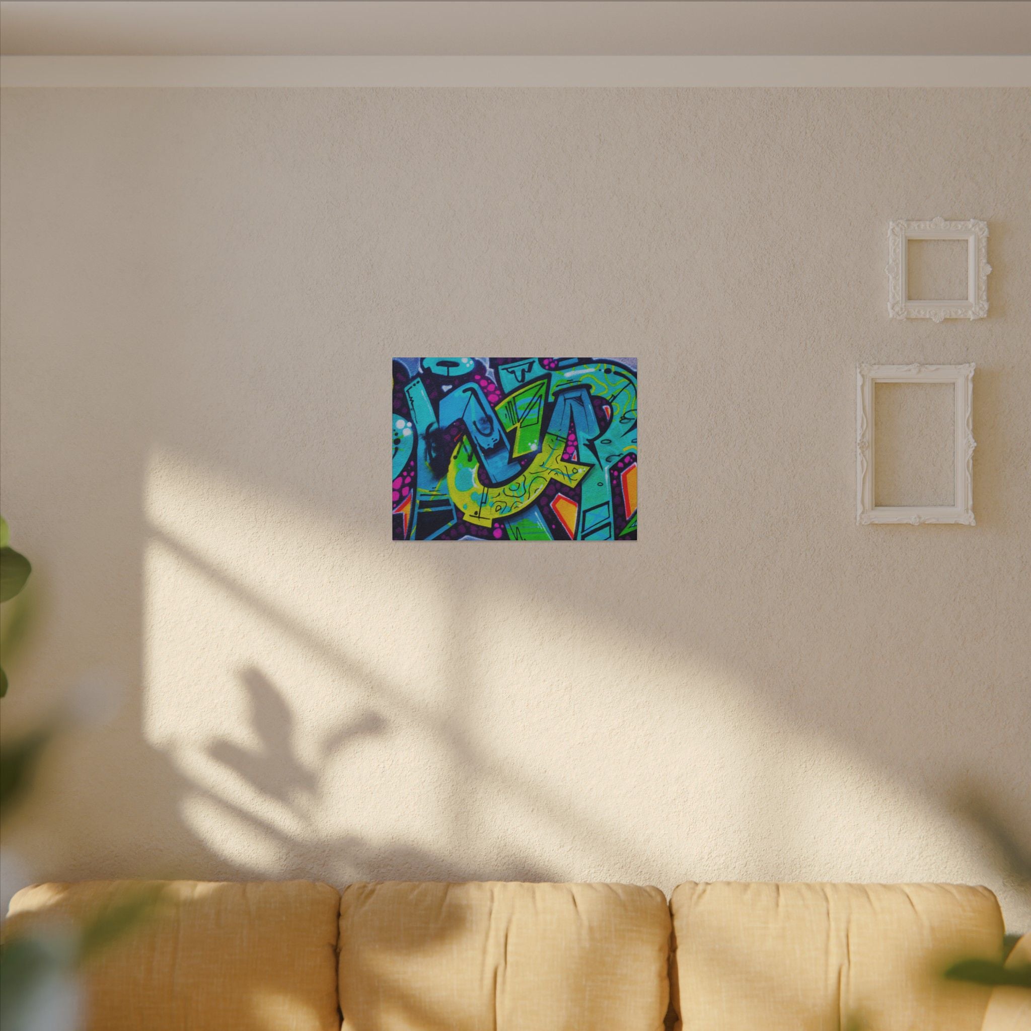 Graffiti Street Art Matte Canvas Print — Vibrant Urban Wall Art