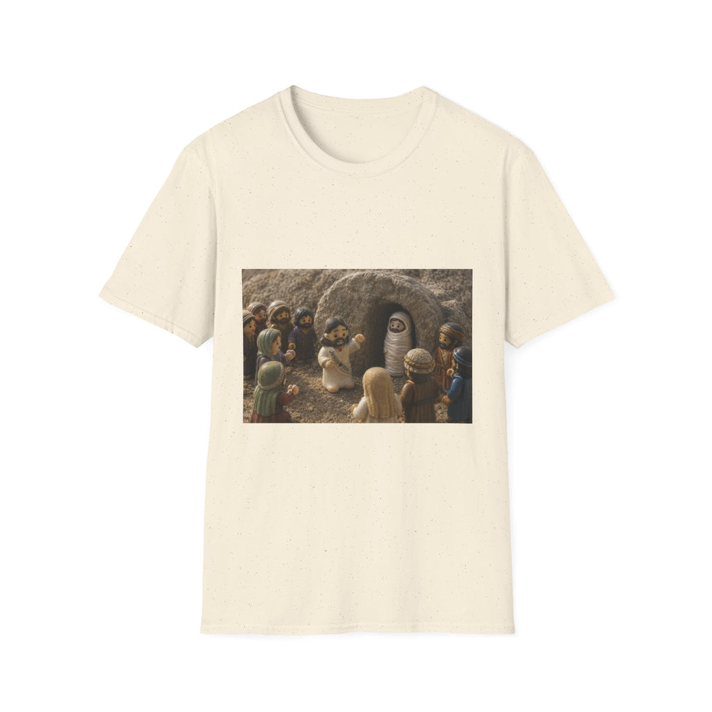 Tiny Jesus with Lazarus