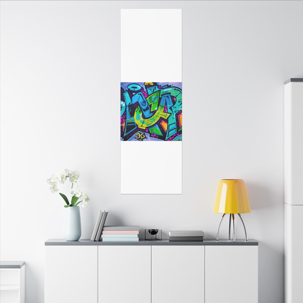 Graffiti Street Art Matte Canvas Print — Vibrant Urban Wall Art