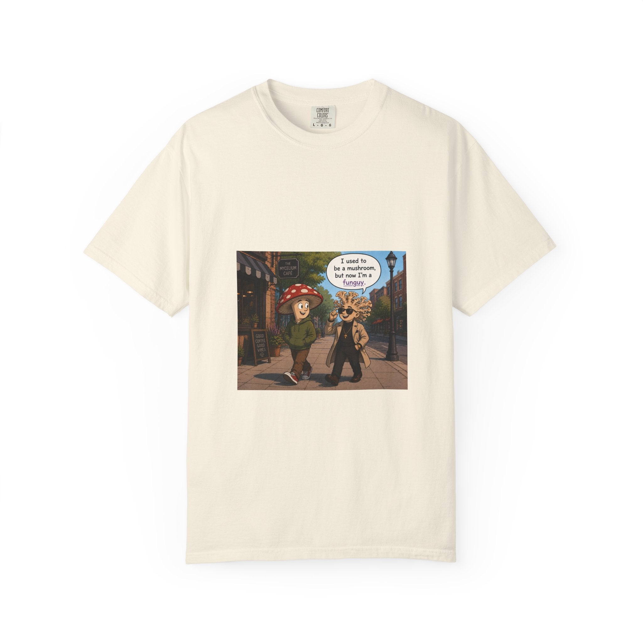 Mushroom to Funguy Graphic T-Shirt Mushroom - friends at the mycelium café Set 1