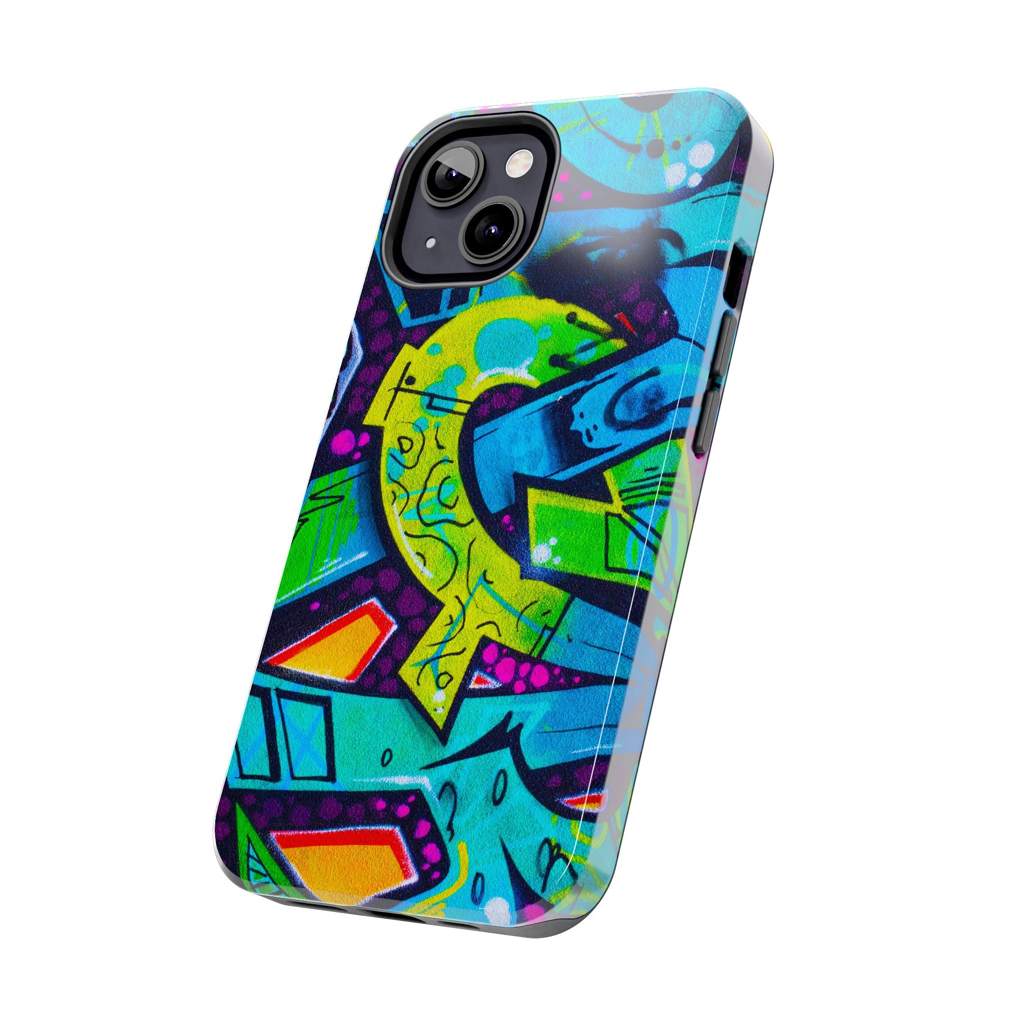 Vibrant Urban Tough Phone Case - Graffiti Design 1 for iPhones