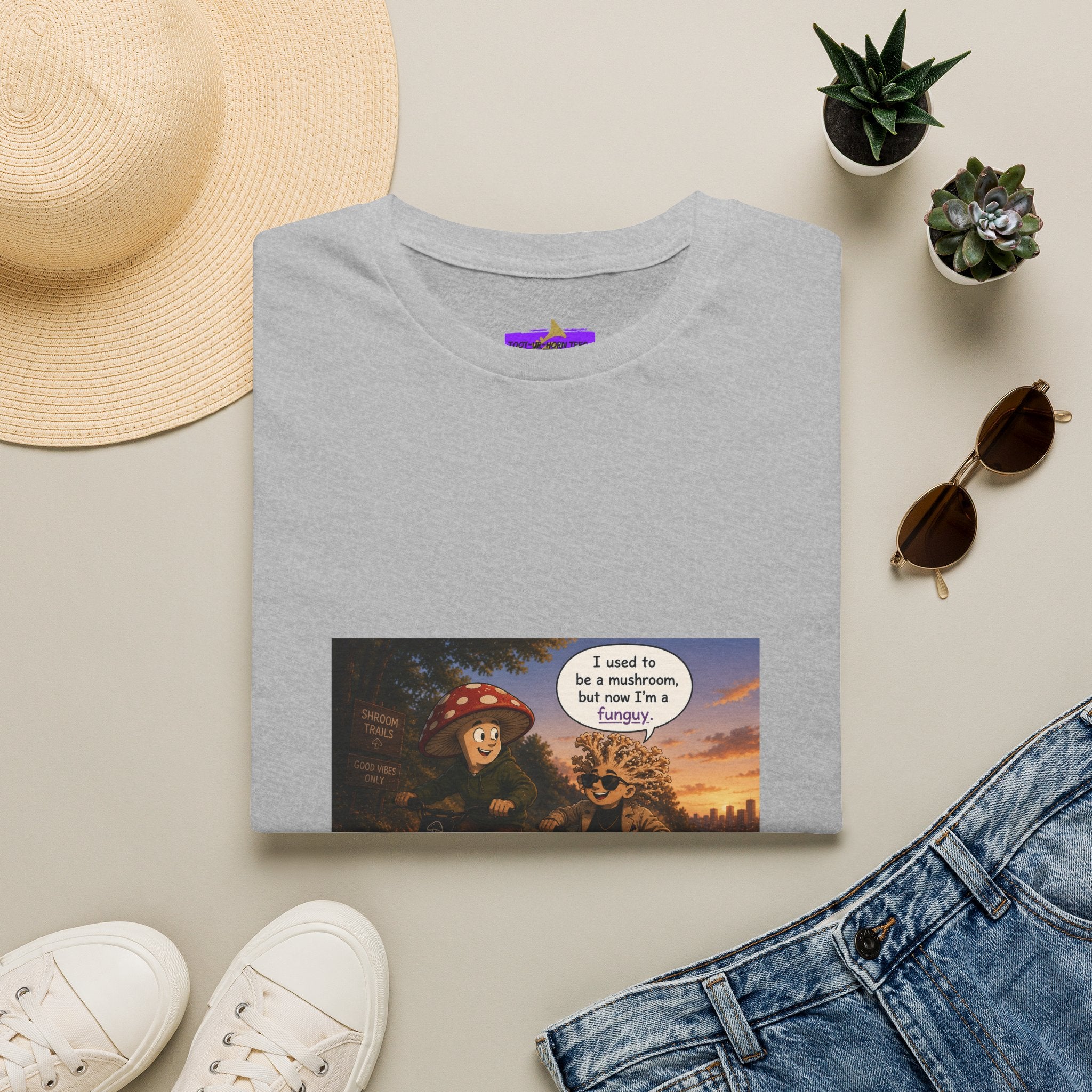 Mushroom Pun T-Shirt — "I used to be a mushroom, but now I’m fungi" Graphic Tee