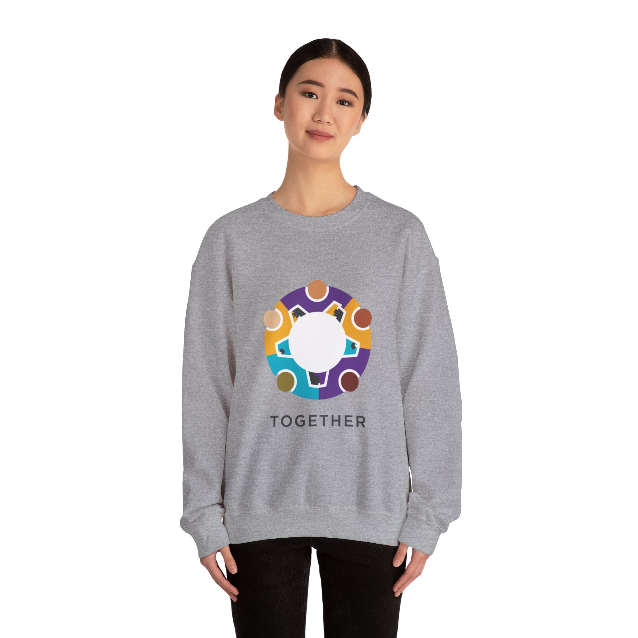 Solidarity Icon 'Together' Crewneck Sweatshirt | Equality Icon, Minimal Feminist Design