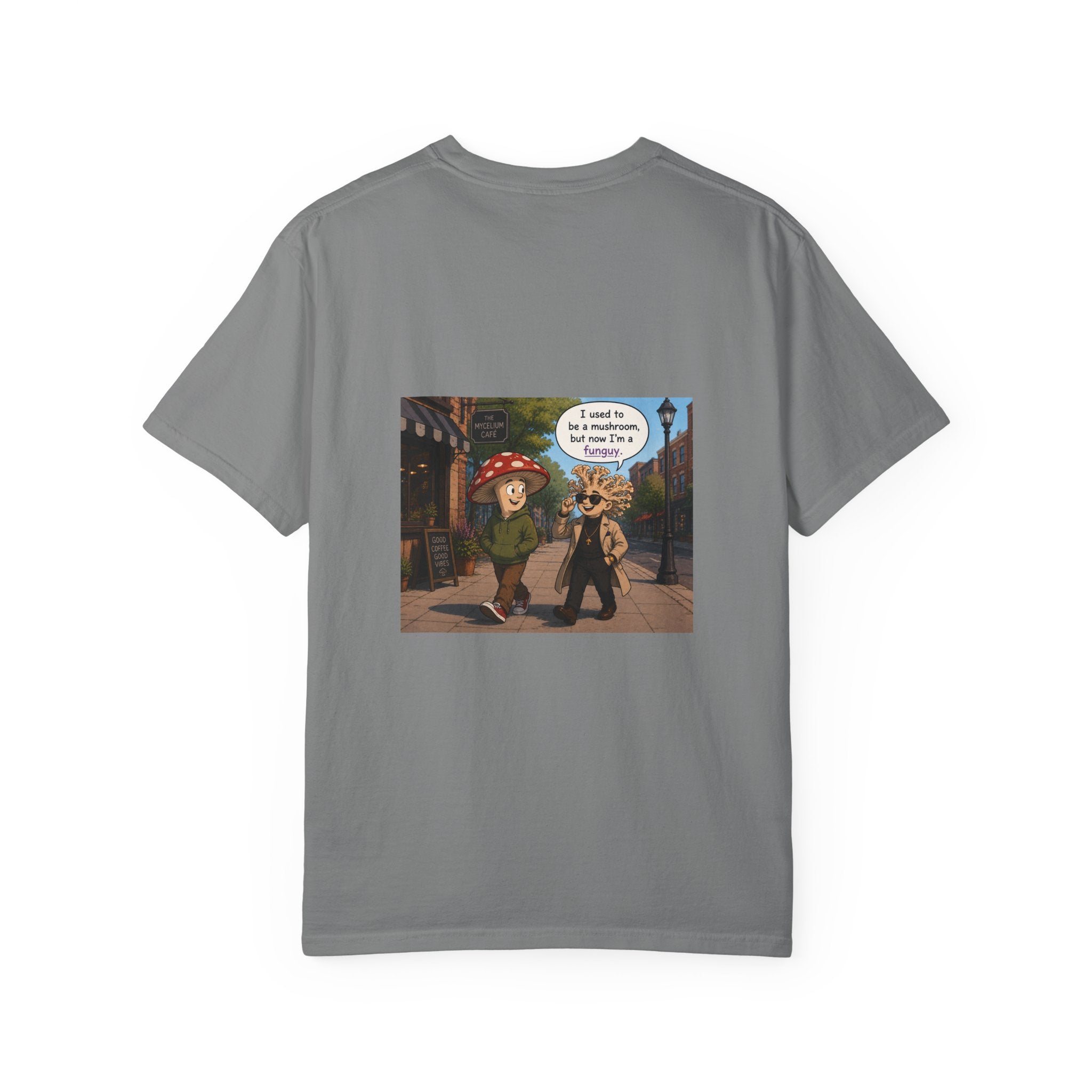 Mushroom to Funguy Graphic T-Shirt Mushroom - friends at the mycelium café Set 1