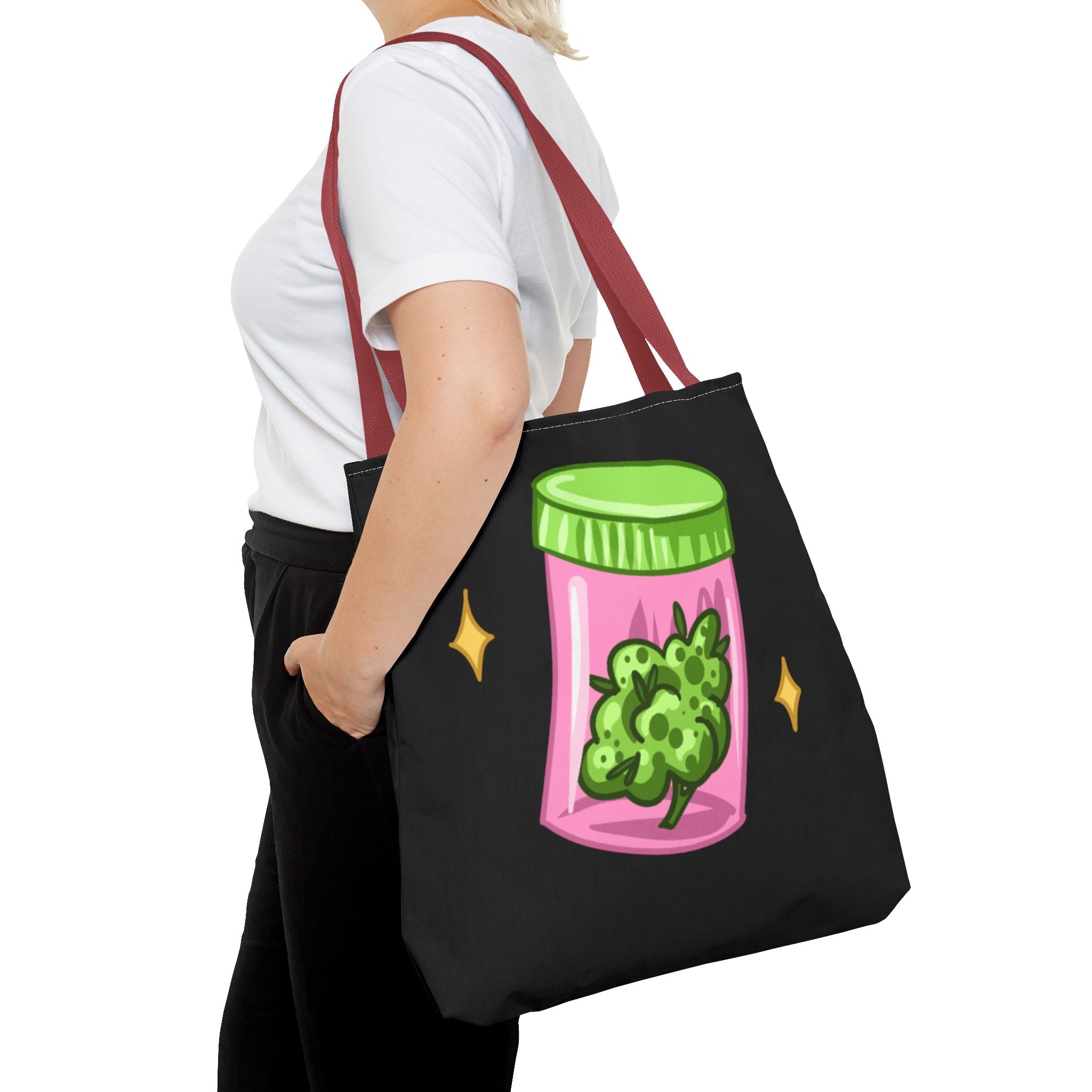 Vibrant Weed Tote Bag - Fun Cannabis Carryall for Partying, Gifts, Festivals, Eco-Friendly Shopping, Unique Statement Piece
