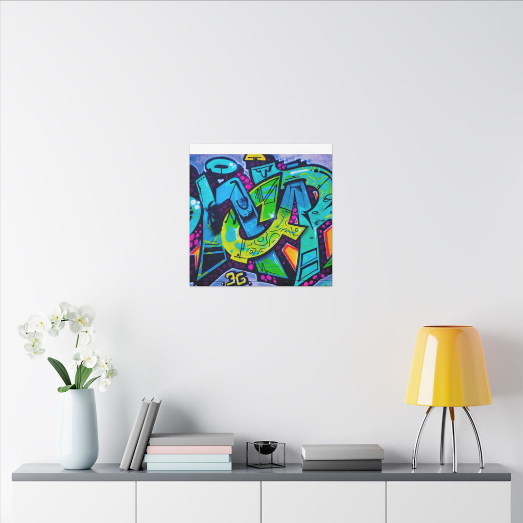 Graffiti Street Art Matte Canvas Print — Vibrant Urban Wall Art