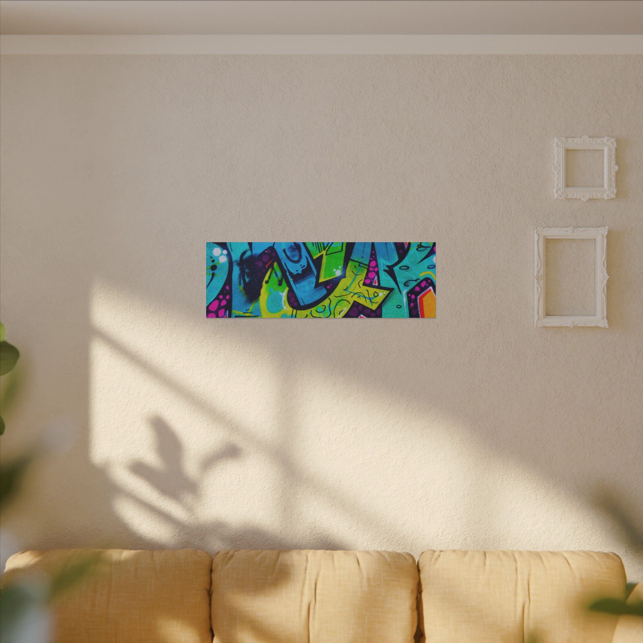 Graffiti Street Art Matte Canvas Print — Vibrant Urban Wall Art