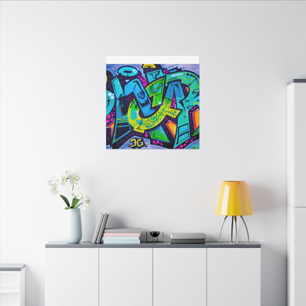 Graffiti Street Art Matte Canvas Print — Vibrant Urban Wall Art
